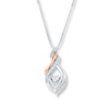 Thumbnail Image 1 of Unstoppable Love Necklace Sterling Silver & 10K Rose Gold 18&quot;