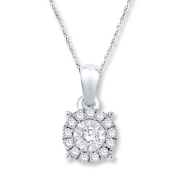 Necklace 1/10 ct tw Diamonds Sterling Silver 18&quot;