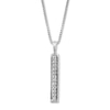 Thumbnail Image 1 of &quot;Strength&quot; Diamond Bar Necklace 1/10 ct tw Sterling Silver