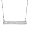 Thumbnail Image 1 of &quot;Faith&quot; Diamond Bar Necklace 1/8 ct tw Sterling Silver