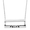 Thumbnail Image 2 of &quot;Faith&quot; Diamond Bar Necklace 1/8 ct tw Sterling Silver