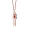 Thumbnail Image 2 of Emmy London Diamond Cross Necklace 1/5 ct tw 10K Rose Gold