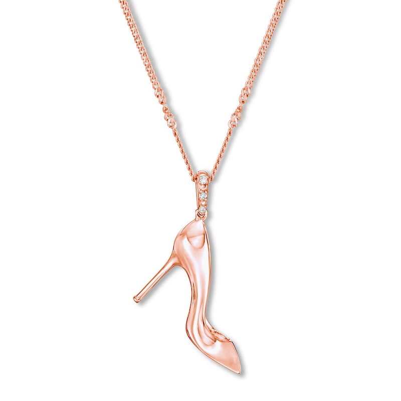 Emmy London Diamond Shoe Necklace 10K Rose Gold | Kay