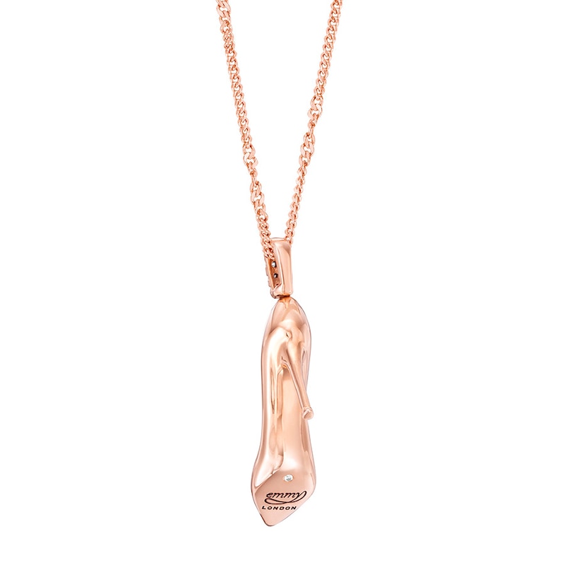 Emmy London Diamond Shoe Necklace 10K Rose Gold | Kay