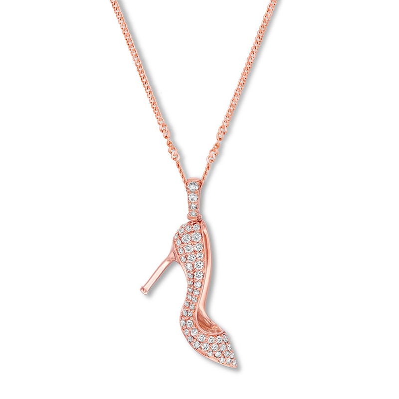 Emmy London Diamond Shoe Necklace 3/4 ct tw 14K Rose Gold