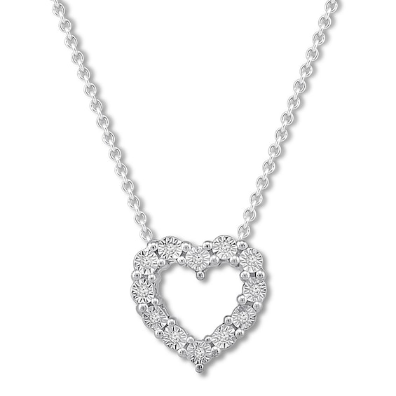 Diamond Heart Necklace Sterling Silver | Kay