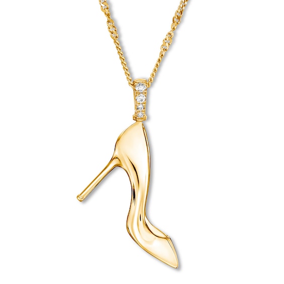 Emmy London Diamond Shoe Necklace 10K Yellow Gold | Kay