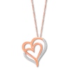 Thumbnail Image 1 of Diamond Heart Necklace 1/15 ct tw Round-cut 10K Rose Gold