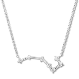 Diamond Little Dipper Necklace 1/10 ct tw Sterling Silver 17&quot;