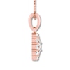 Thumbnail Image 2 of Diamond Necklace 3/8 ct tw Round-cut 10K Rose Gold 18"
