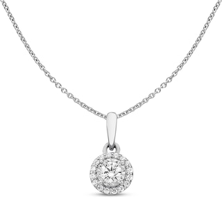 Diamond Necklace 1/4 ct tw Round-cut 10K White Gold | Kay