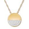 Thumbnail Image 1 of Diamond Circle Necklace 1/8 ct tw Round-cut 10K Yellow Gold 18&quot;