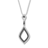 Thumbnail Image 1 of Black & White Diamond Necklace 1/3 ct tw Sterling Silver 18&quot;