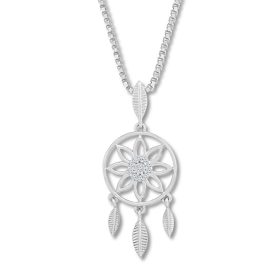 Dream Catcher Necklace 1/20 ct tw Diamonds Sterling Silver Kay