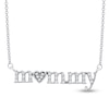 Thumbnail Image 1 of &quot;Mommy&quot; Necklace 1/6 ct tw Diamonds Sterling Silver 17&quot;