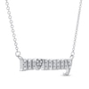 Thumbnail Image 2 of &quot;Mommy&quot; Necklace 1/6 ct tw Diamonds Sterling Silver 17&quot;