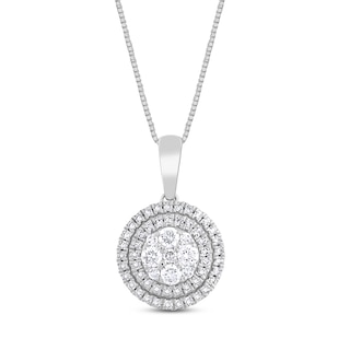 Diamond Necklace 3/8 ct tw 10K White Gold 18