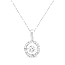 Unstoppable Love Necklace 1/4 ct tw 10K White Gold 19&quot;