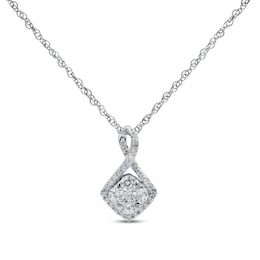 Diamond Boxed Set 5/8 ct tw Sterling Silver 18&quot;