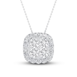 Lab-Created Diamonds by KAY Necklace 1/2 ct tw 14K White Gold 19&quot;