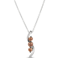 Le Vian Chocolate Diamond Necklace 1/3 ct tw 14K Vanilla Gold 18&quot;