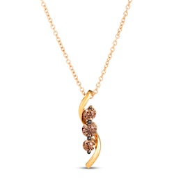 Le Vian Chocolate Diamond Necklace 1/3 ct tw 14K Honey Gold 18&quot;