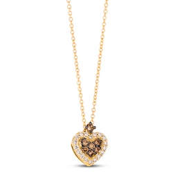 Le Vian Diamond Heart Necklace 1/4 ct tw 14K Honey Gold 18&quot;