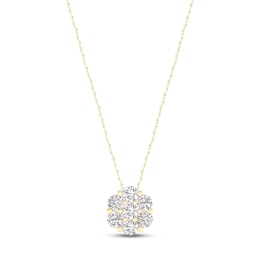 Diamond Fashion Necklace 1/4 ct tw Round-cut 10K Yellow Gold 18&quot;