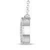 Thumbnail Image 4 of Diamond Infinity Necklace 1/6 ct tw Round-cut 10K White Gold 18&quot;