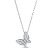 Thumbnail Image 1 of Diamond Butterfly Necklace 1/10 ct tw Sterling Silver 18&quot;