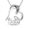 Thumbnail Image 3 of Diamond Love Necklace Sterling Silver