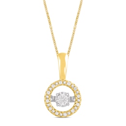 Unstoppable Love Diamond Necklace 1/10 ct tw 10K Yellow Gold 19&quot;