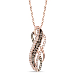Le Vian Diamond Necklace 3/4 ct tw 14K Strawberry Gold 18&quot;