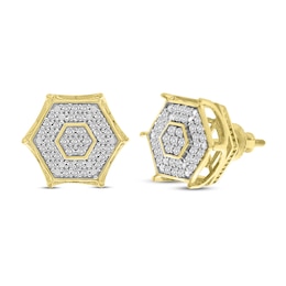 Men's Diamond Earrings 1/4 ct tw 10K Yellow Gold