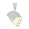 Thumbnail Image 1 of Men's Football Helmet Pendant 1/4 ct tw 10K Yellow Gold