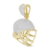 Thumbnail Image 2 of Men's Football Helmet Pendant 1/4 ct tw 10K Yellow Gold