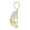 Thumbnail Image 4 of Men's Football Helmet Pendant 1/4 ct tw 10K Yellow Gold