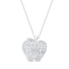 Thumbnail Image 0 of Diamond Teacher Apple Necklace 1/5 ct tw Round & Baguette 10K White Gold 18"