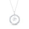 Thumbnail Image 1 of Diamond Paw Necklace 1/5 ct tw Round & Baguette 10K White Gold 18&quot;