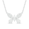 Thumbnail Image 1 of Diamond Butterfly Necklace 1/5 ct tw Round-cut Sterling Silver 18&quot;