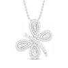 Thumbnail Image 1 of Diamond Butterfly Necklace 1/4 ct tw Round-cut Sterling Silver 18&quot;