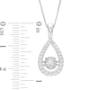 Thumbnail Image 3 of Unstoppable Love Diamond Pear Necklace 1/2 ct tw Round-cut 10K White Gold 19"