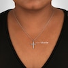 Thumbnail Image 7 of Diamond Cross Necklace 1/5 ct tw Round-Cut Sterling Silver 18&quot;