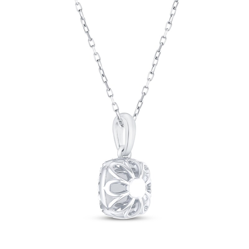 Main Image 4 of Diamond Necklace 1/4 ct tw Round-Cut 10K White Gold 18&quot;