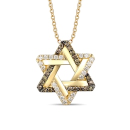 Le Vian Diamond Star Necklace 1/4 ct tw 14K Honey Gold 18&quot;