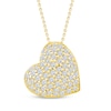 Thumbnail Image 1 of Diamond Heart Necklace 1/4 ct tw Round-cut 10K Yellow Gold 18&quot;