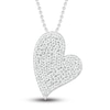 Thumbnail Image 1 of Diamond Heart Necklace 1/3 ct tw Round-cut 10K White Gold 18&quot;