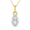 Thumbnail Image 0 of Forever Connected Diamond Necklace 1/3 ct tw Pear & Round-Cut 10K Yellow Gold 18"