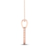 Thumbnail Image 2 of Diamond Heart Necklace 1/10 ct tw Round-Cut 10K Rose Gold 18&quot;