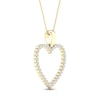 Thumbnail Image 3 of Diamond Heart Necklace 1/4 ct tw Round-Cut 10K Yellow Gold 18&quot;